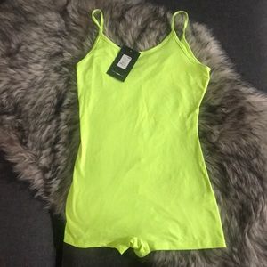 Neon green onesie